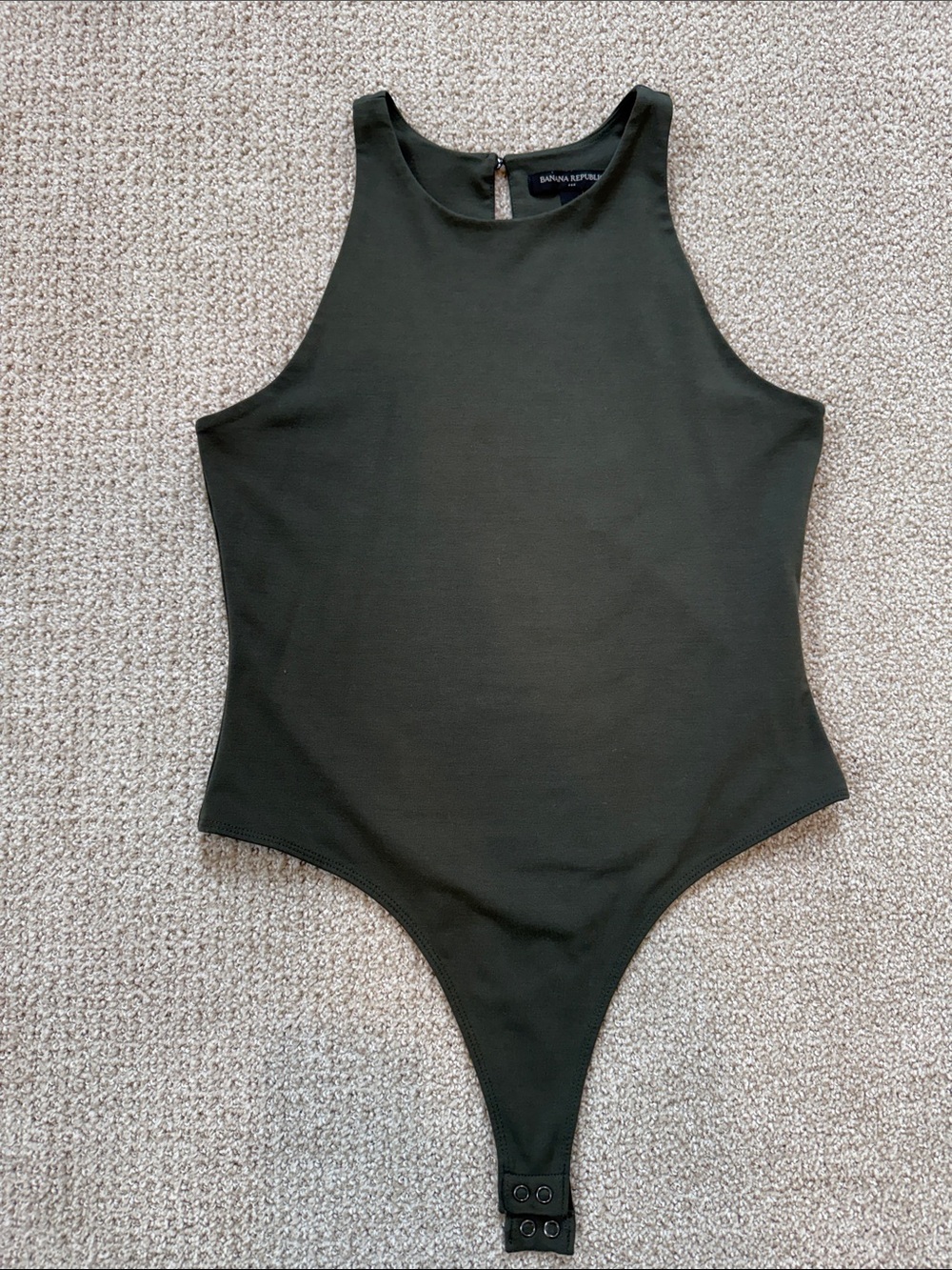 Banana Republic Kids Dark Olive Green Sleeveless One-Piece Bodysuit